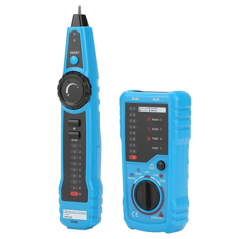 [Australia - AusPower] - Handheld RJ11 RJ45 Telephone Multifunction Wire Tracker Toner Ethernet LAN Network Cable Detector for Network Cable Collation Telephone Line Tester Continuity Checking(No Batteries Included) 