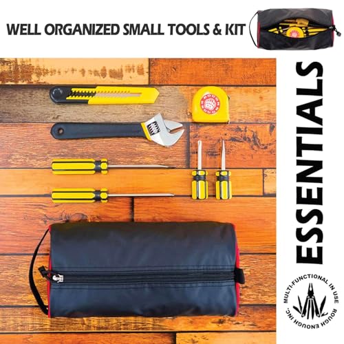 RE ROUGH ENOUGH small tool bag pouch, compact EDC organizer with durable zippered storage compartment