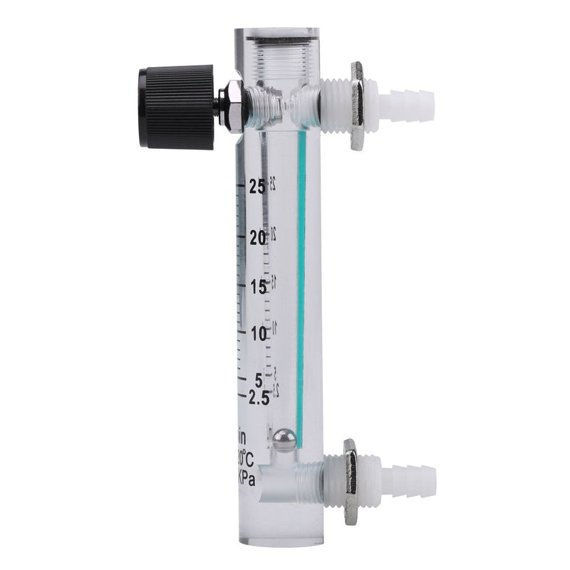 Yosoo Health Gear Air Gas Flow Meter 2.5-25LPM with Control Valve Floating Body Flow Meter for Oxygen