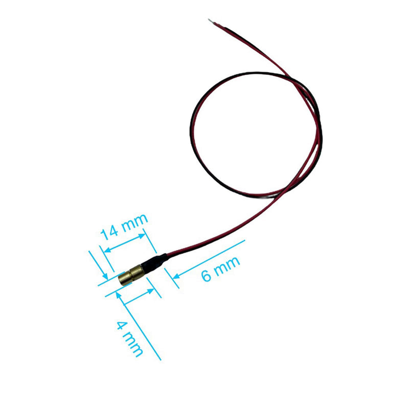 [Australia - AusPower] - 650nm red line 4mm Mini laser module Industrial Laser Group Module adjustable focal length(4mm)(4pack) Point-4pack 