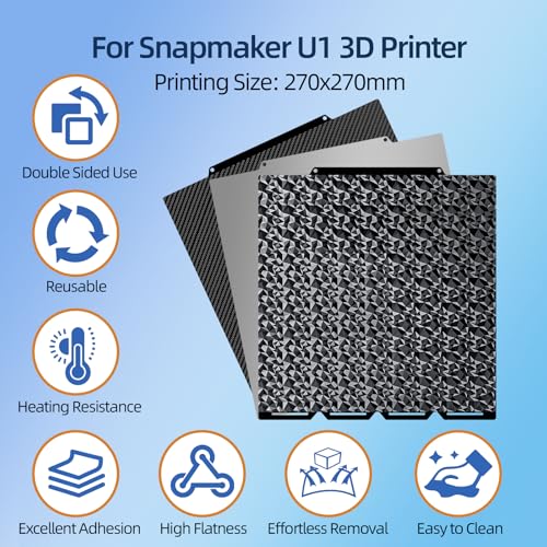 IdeaFormer U1 PEO PET Spring Steel Print Bed for Snapmaker 276 x 293 mm
