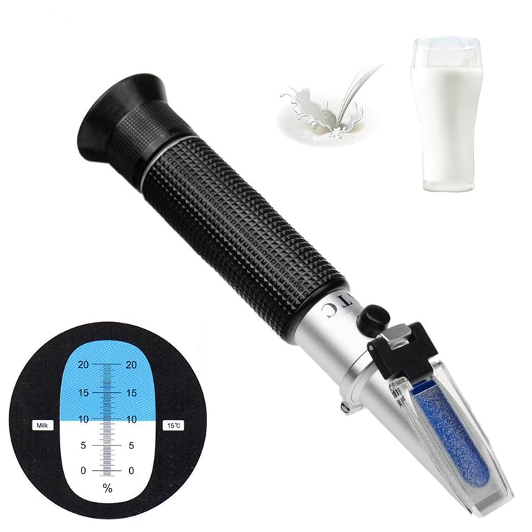 [Australia - AusPower] - Milk Refractometer with ATC Milk Testing Equipment Easy to Test Milk Scale Range 0-20% 