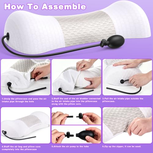 Inflatable Memory Foam Lumbar Support Pillow