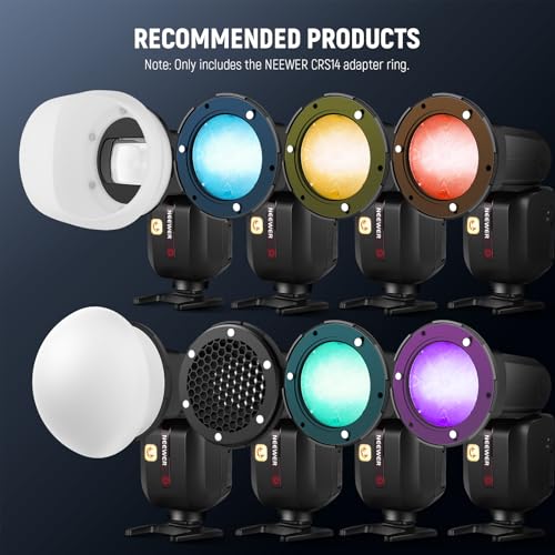 NEEWER Square Flash Magnetic Adapter Ring, Silicone Magnetic Mount Holder Light Diffuser Attachment Compatible with Godox V850III/860II NEEWER NW620 NW700 NW760 Z880 Z760 Square Head Flash, CRS14 Square(CRS14)