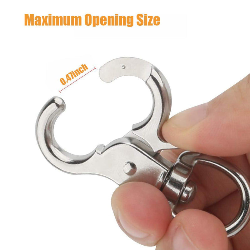 [Australia - AusPower] - 10PCS Trigger Snap Hooks 2.32'' x 0.82'' Heavy Duty Swivel Snap Hooks Metal Clasps Lanyard Clips Durable Trigger Snaps for Bird Cage Key Chains Silver-10PCS 