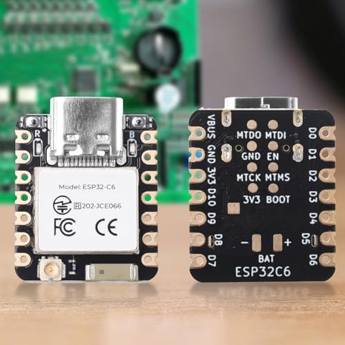 diymore 2PCS for ESP32-C6 Development Board - 2.4GHz WiFi 6, Bluetooth 5.3, Zigbee, Thread (802.15.4) for IoT Projects, Smart Home and Prototyping 2 pieces ESP32 C6