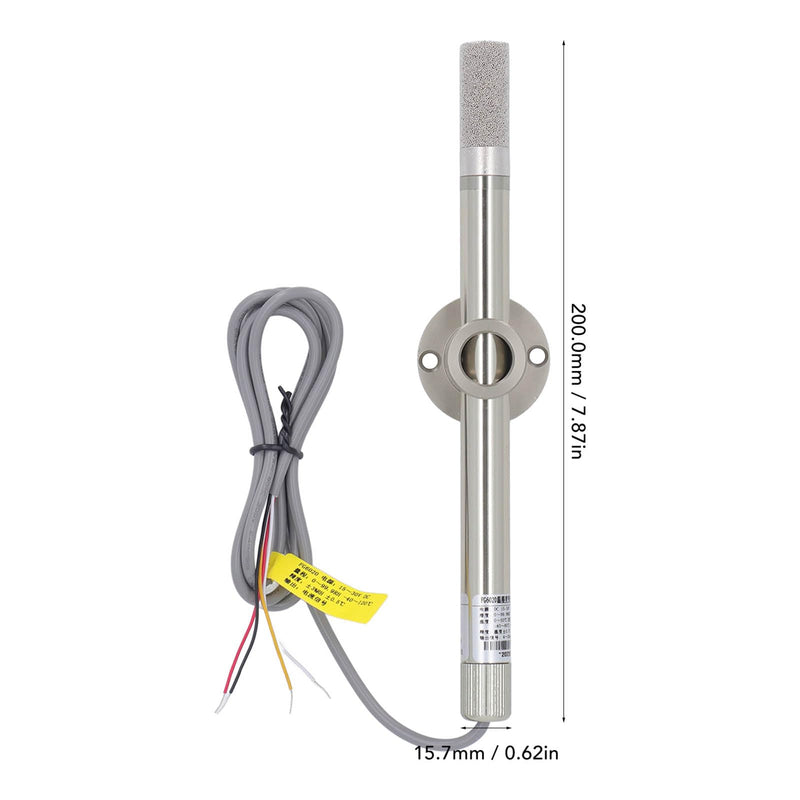[Australia - AusPower] - Temperature Humidity Sensor Probe, 4‑20mA Output IP68 15‑30V DC Temp Sensor Probe Digital Temperature Transmitter Extension Cable Probe 