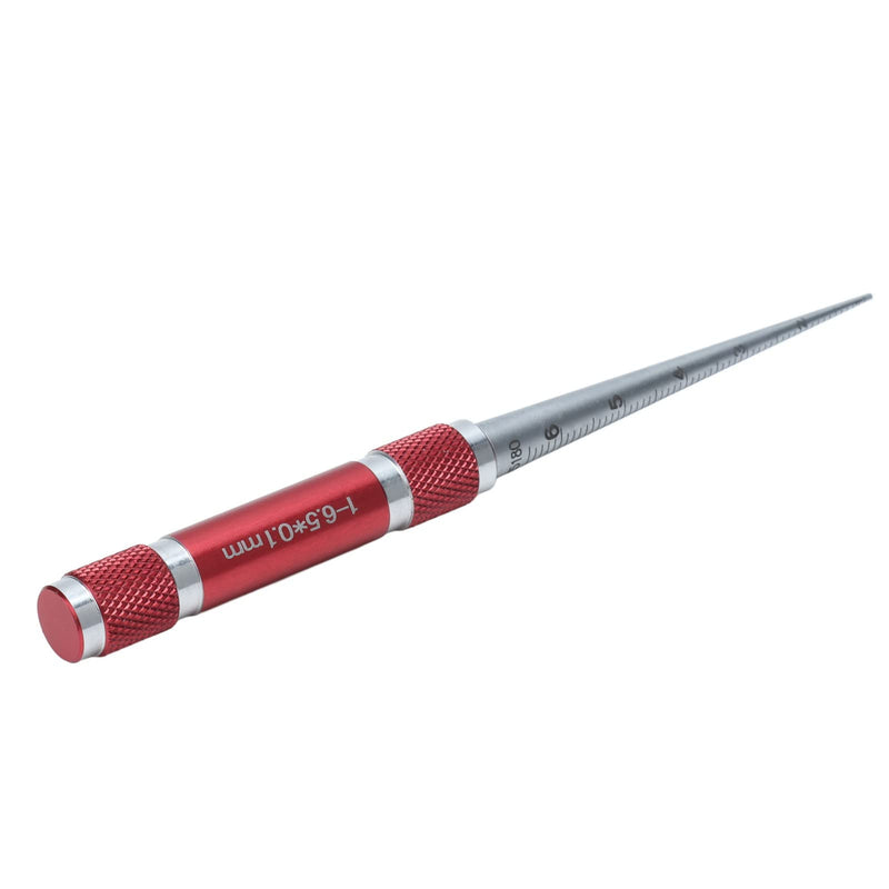 [Australia - AusPower] - Stainless Steel Aperture Tapered Hole Ruler Inner Hole Diameter Measuring Tool 1-6.5mm 