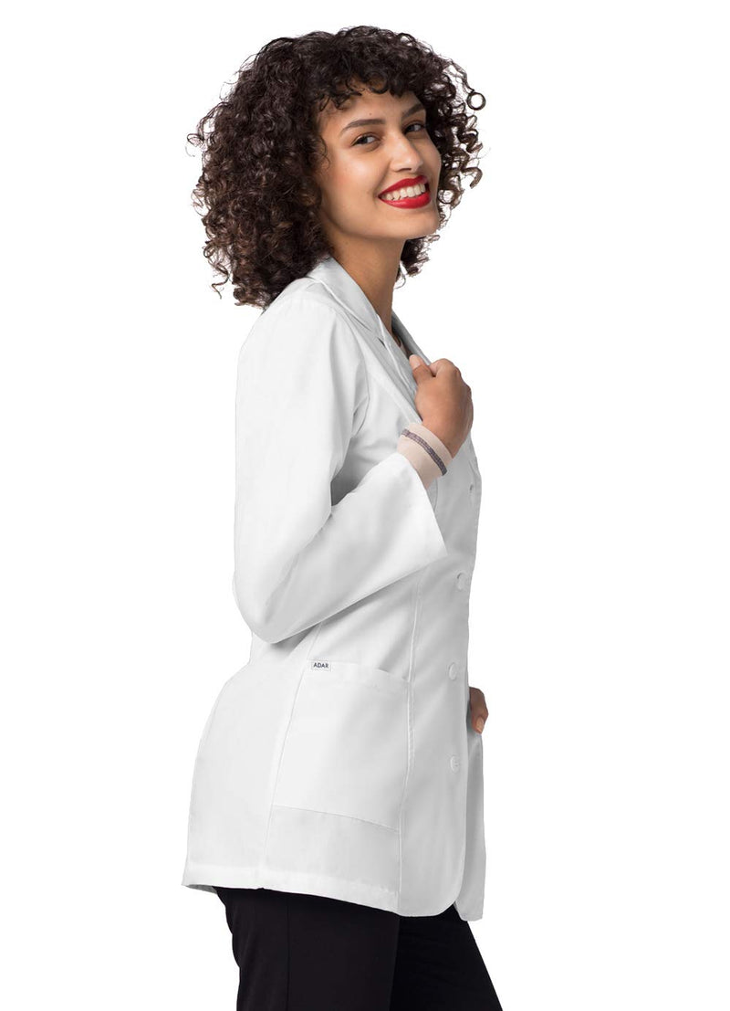 Adar Universal Lab Coats for Women - Princess Cut 30" Consultation Lab Coat Large White