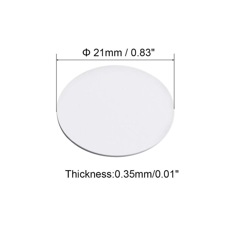 [Australia - AusPower] - uxcell 1 Sheet/54Pcs Screw Hole Cover Stickers, 21mm Dia PVC Self Adhesive Covers Caps Dustproof for Wood Furniture Cabinet Shelf Wardrobe, White 