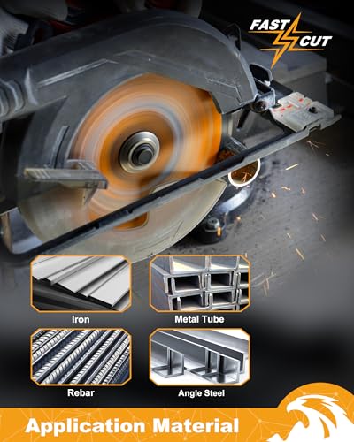 Metal Saw Blade 184 mm 48T for Rebar Steel, Angle Steel, Pipes, Profiles, Ceramic Carbide Tipped Saw Blade with 15.875 mm Bore 184mm 1