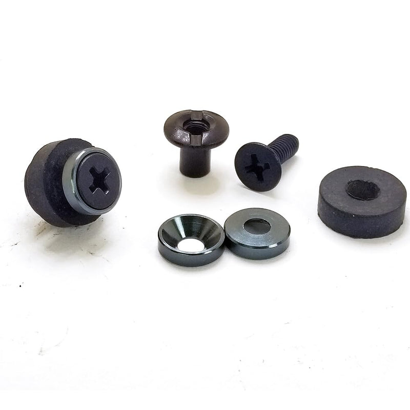 [Australia - AusPower] - Colorful Chicago Screws,Mixed Color Phillips Head Stainless Steel 304 Antirust Screw Holster Fastener eather Straps/Belts Kydex Holster/Sheath Repair (Mixed Color, 4mm Rubber pad,20 Sets) 