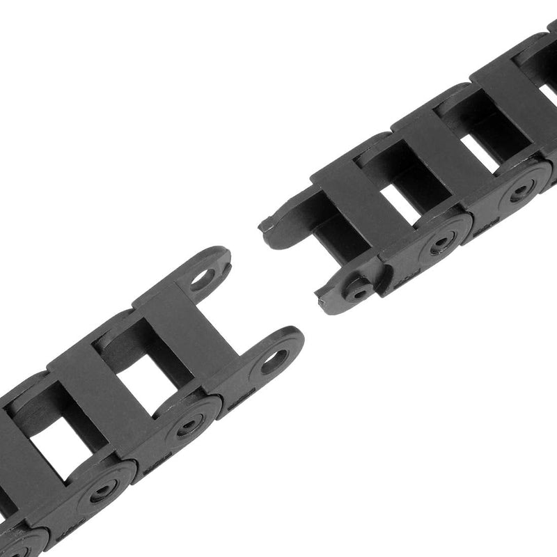 [Australia - AusPower] - uxcell Drag Chain Cable Carrier Closed Type with End Connectors R18 10X15mm 1.5 Meter Plastic for Electrical CNC Router Machine Black 