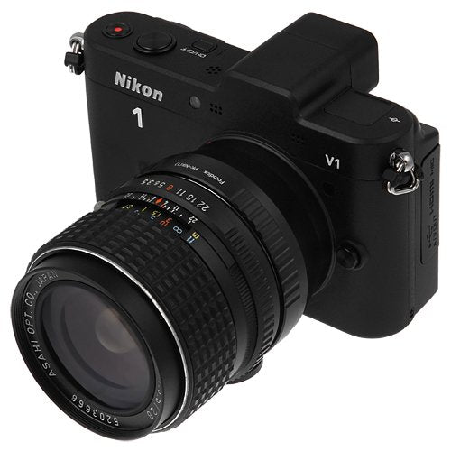 Fotodiox Lens Mount Adapter, Pentax K (PK) Lens to Nikon 1-Series Camera, fits Nikon V1, J1 Mirrorless Cameras Standard