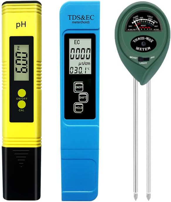 [Australia - AusPower] - VIVOSUN pH and TDS Meter Combo, 0.05ph High Accuracy Pen Type pH Meter ± 2% Readout Accuracy 3-in-1 TDS EC Temperature Meter for Hydroponics, Household Drinking, and Aquarium, UL Certified 