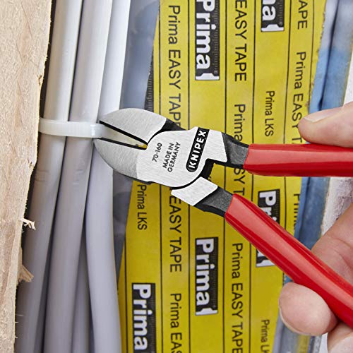 KNIPEX 70 01 160 6.25-inch diagonal cutters, side-cutting pliers with red and blue handles