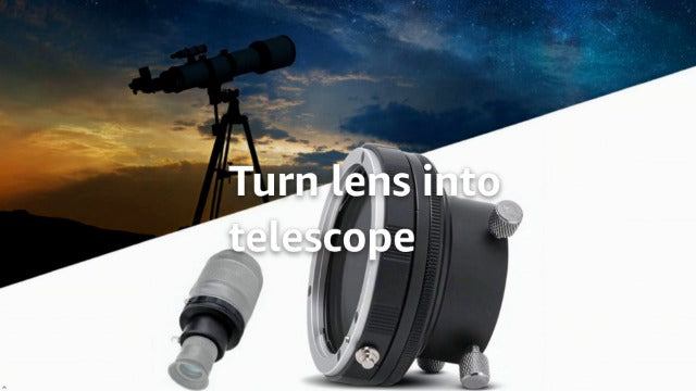 Hilitand Camera Macro Lens Adapter Ring for EF/EF‑S Mount Lens to 1.25in Telescope Eyepiece for Photography Guiding