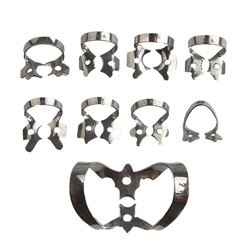 [Australia - AusPower] - Dental Rubber Dam Kit Stainless Steel Dental Procedure Tools,Rubber Dam Clamps, Punch Plier, Endodontic Supplies, and Dental Isolation Tools,12Pcs with A Portable Storage Bag 