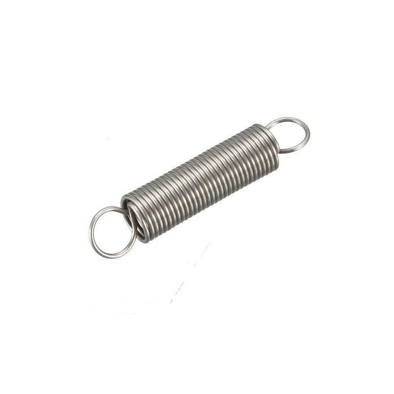 [Australia - AusPower] - uxcell Extended Tension Spring Wire Diameter 0.02" , OD 0.2" , Free Length 0.98" Stainless Steel Small Dual Hook Tension Spring for Machinery Construction Industrial 5pcs 
