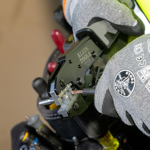 Klein Tools 3010CR MC4 solar ratcheting crimper for 10-14 AWG stranded copper wire PV connectors