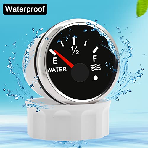 KAOLALI Water Gauge - 52mm/2in Water Gauge for Boat RV Camper (9-30V DC)