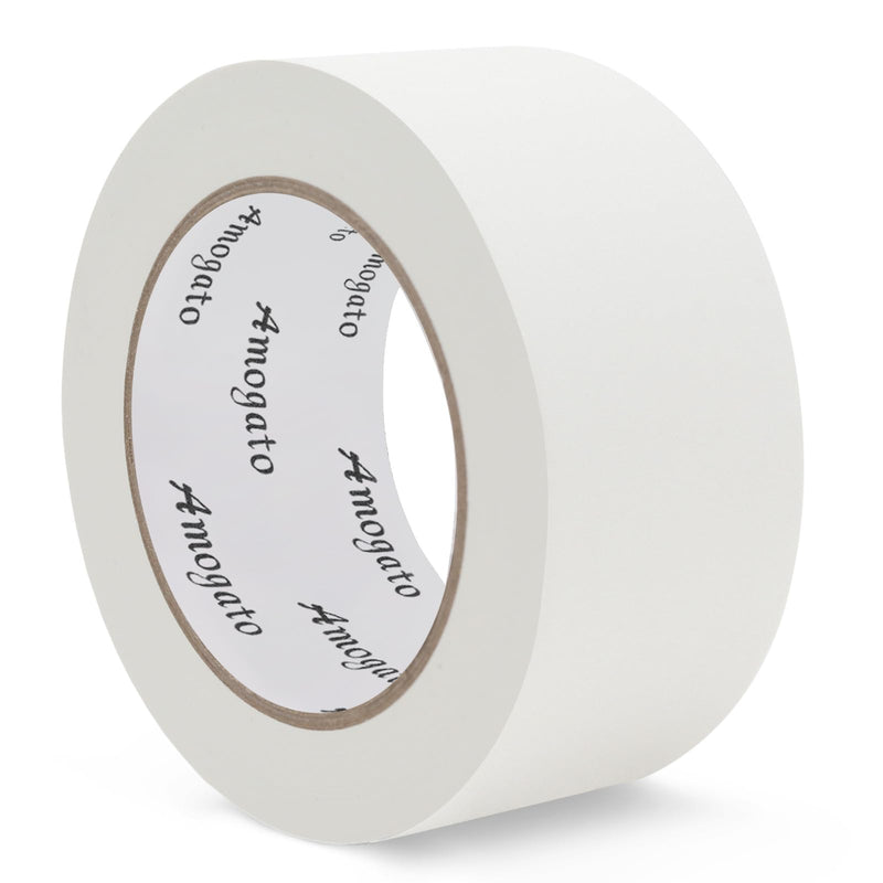 White Gaffer Tape 2 Inch x 27 Yard,Gaffers Tape White,Adhesive Tape,No Residue Waterproof,Multipurpose,Easy to Tear,Great for Concerts, Weddings or More