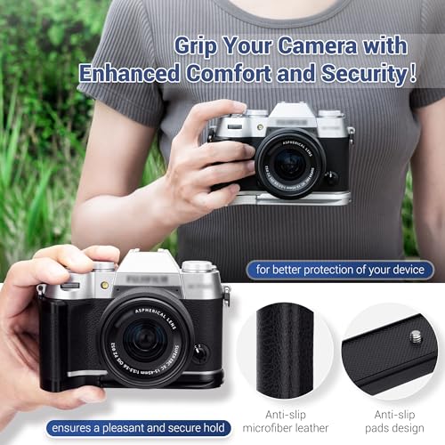 Soft Eyecup Eyepiece & Metal Hand Grip L Bracket for Fuji Fujifilm X-T50 XT50 Camera