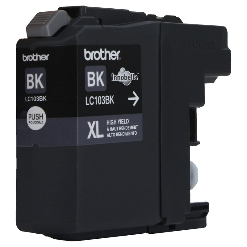 [Australia - AusPower] - Brother Genuine High Yield Black Ink Cartridge, LC103BK, Replacement Black Ink, Page Yield Up to 600 Pages, Amazon Dash Replenishment Cartridge, LC103, 1 OEM Cartridge 1 Count (Pack of 1) 