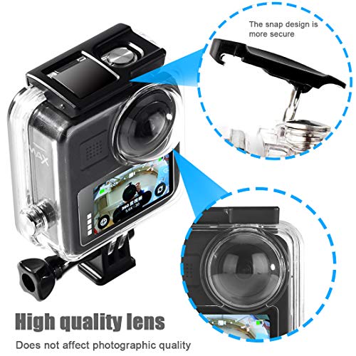 Waterproof Housing Case for GoPro Max, 45M/ 148FT Underwater Protective Diving Case Shell with Quick Release Mount Accessories for Go Pro Max Action Camere (Gopro Max housing) Gopro Max housing