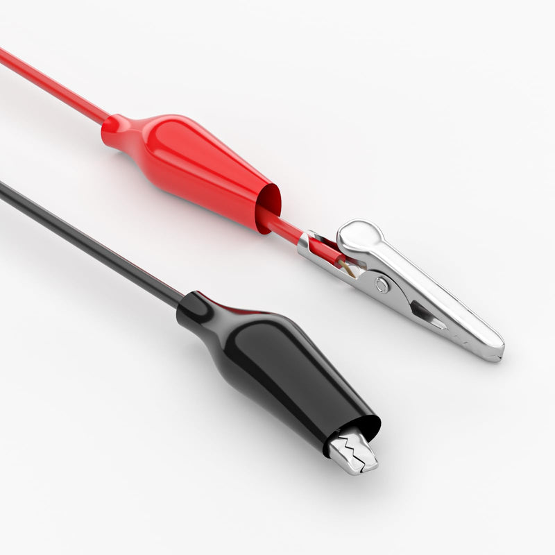 [Australia - AusPower] - Cleqee Pack of 10 Alligator Clips, Electric Test Leads, Double Ended Alligator Clips, Jumper Wires for Circuit Connection, Electrical Testing, 5 Colours 1 Satz 