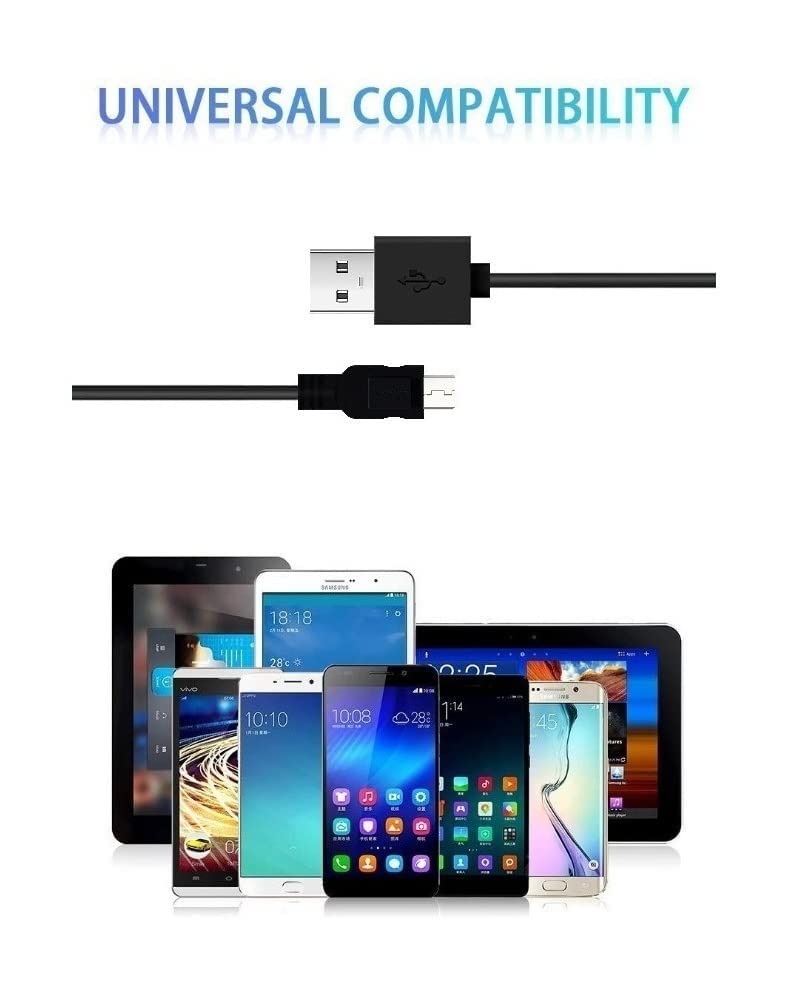 [Australia - AusPower] - Micro USB Cable, 2 Pack (6FT, 6FT), Fast Charging High Speed Android Phone Cable for Samsung Galaxy S7 Edge S6 S5 and More, Trustable Black 6ft-2 