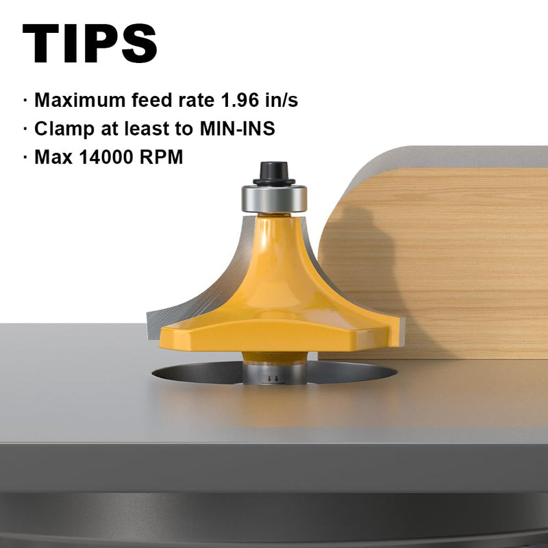 [Australia - AusPower] - Roundover Router Bit 1/2 Shank, 3/4" Radius Round Over Router Bits, Router Bits Round Over for Edging Forming Rounding Woodworking Cutter 3/4" Radius - 1/2" Shank 1/2 Inch Shank 