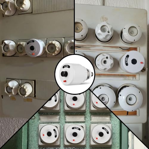 Automatic screw (fuse for old electrical distribution) | Automatic fuse screw 16A, thread E27, L-characteristic, 250/380 V, white