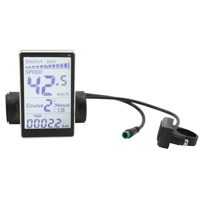 [Australia - AusPower] - M5 LCD Display, Display 5 Pin M5 LCD Panel Screen for 31.8 22.2mm Electric Bikes Electric Parts for 24V 36V 48V 60V Power Meter Used with Protocol 2 Controller Replacement Parts 