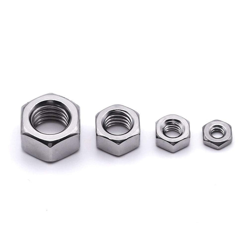 [Australia - AusPower] - M6-1.0mm (50 PCS) Stainless Steel Hex Nuts Finished Hexagon Nuts, 304 Stainless Steel 18-8, Standard DIN934, Full Thread, Bright Finish, Coarse Thread UNC M6-1.0mm 50 