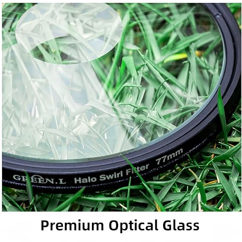GREEN.L 72mm Spiral Halo Camera Lens Filter Halo Swirl Filter