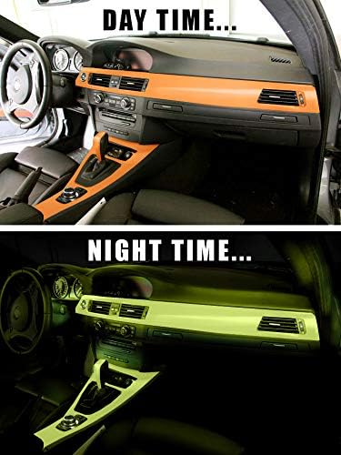 VViViD Deco65 Glow in The Dark Orange Luminous Finish Self-Adhesive Craft Vinyl 12" x 30ft Roll