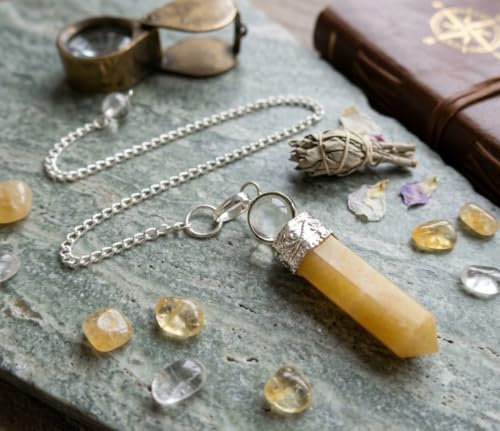 Powerful Two in One Yellow Jasper Pointer Pendant Healing Men Women Gift Fashion Jewelry Accessory Meditation