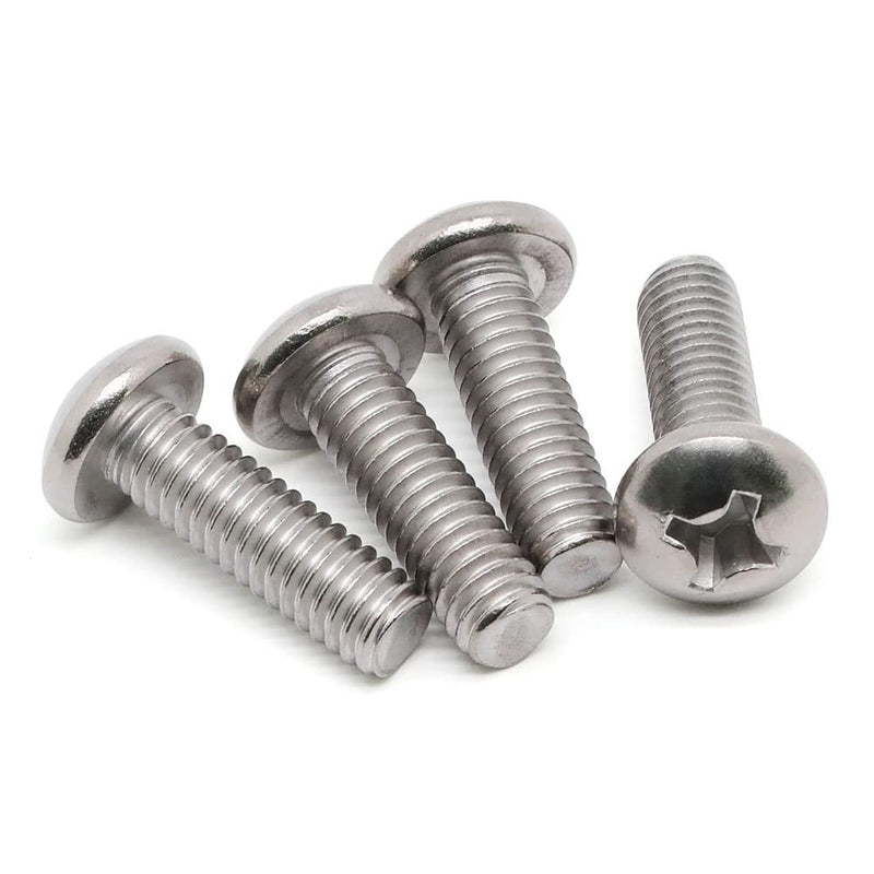 [Australia - AusPower] - 1/4-20 x 1" Pan Head Machine Screws, Full Thread, 304 Stainless Steel 18-8, Pack of 25 1/4-20 x 1" 