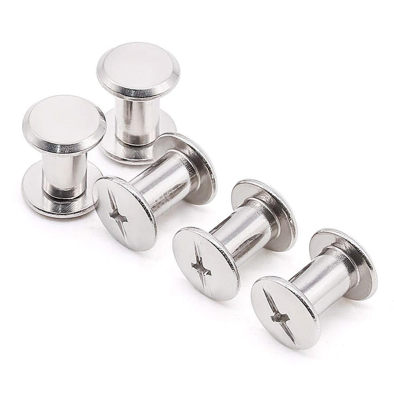 [Australia - AusPower] - Glvaner 30 Sets M4 x 14mm Binding Screws, 304 Stainless Steel 18-8, Cross Head Chicago Screw Bingding Post Screw Kits for DIY Leather, Photo Albums, Bookbinding, Scrapbook, Belt 