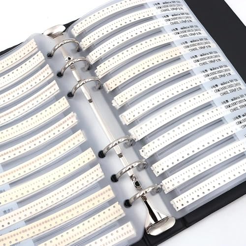 DollaTek Capacitor 0402 (0.5pF-1uF) 80 Value x 50pcs = 4000pcs SMD SMT Capacitor Combined Example Book Kit 0402 Capacitor
