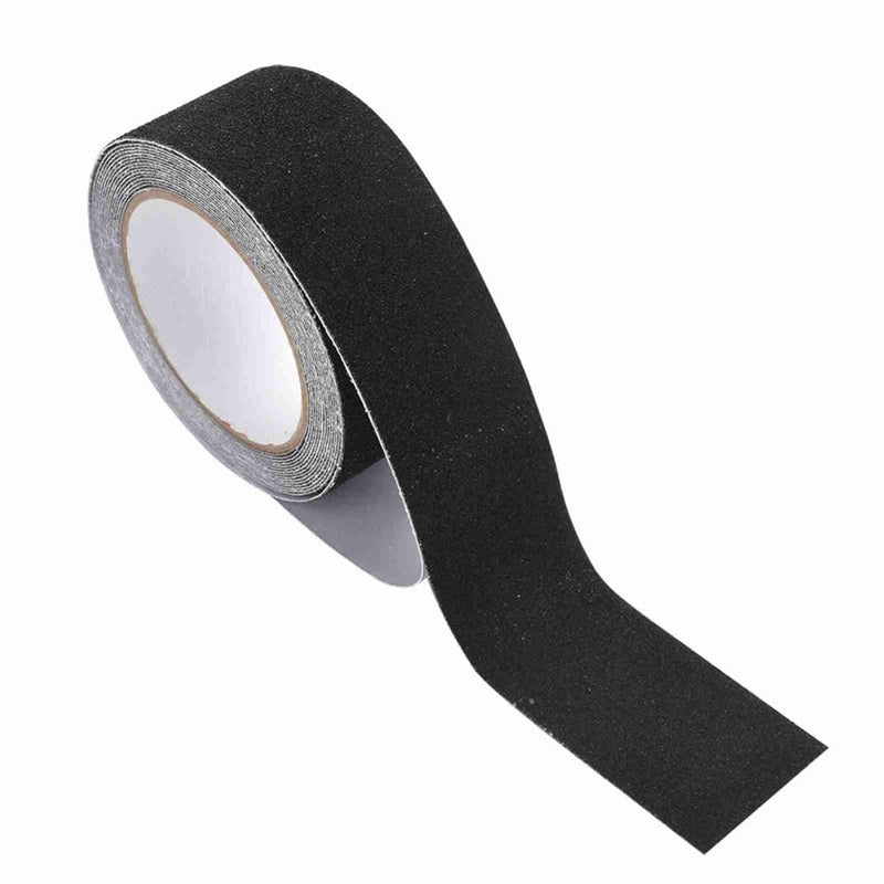 Anti Slip Tape2 Inch x 16 Ft – Adhesive Grip Traction Tape for Stairs, Floors, Scooter Decks, Waterproof Indoor & Outdoor Safety Application(Black) Black