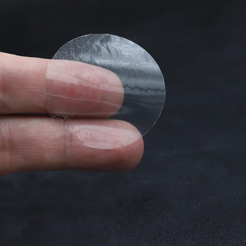 Ultra Clear Retail Wafer Seals for Mailing Packaging 1.5 Inch Round Circle Dots 500 Adhesive Stickers