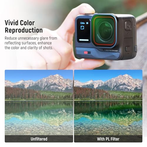 NEEWER ND & CPL Filter Set Compatible with Insta360 Ace Pro, ND16 ND32 ND64 CPL 4 Pack Action Camera Accessories Polarizer Neutral Density Filters with Multi Coated Optical Glass & Slim Aluminum Frame 4 Pack ND/CPL