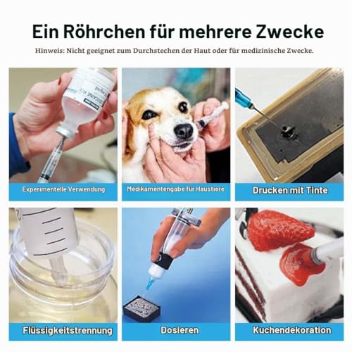 SGERUFZ Pack of 50 Stainless Steel Dispenser Needles, Infusion Tubes for Refilling Liquids, Industrial Glue Refill Tubes (1.2-38 mm)