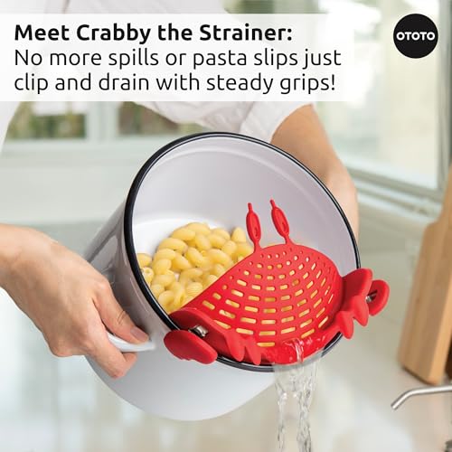 OTOTO Prep Pals Bundle of Red the Crab, Nessie, Crabby - Cute Kitchen Accessories, Kitchen Gadgets, Spoon Rest for Stove Top, Soup Ladle, Pasta Strainer, Funny Unique Gifts, Cooking Gifts BUNDLE - Prep Pals