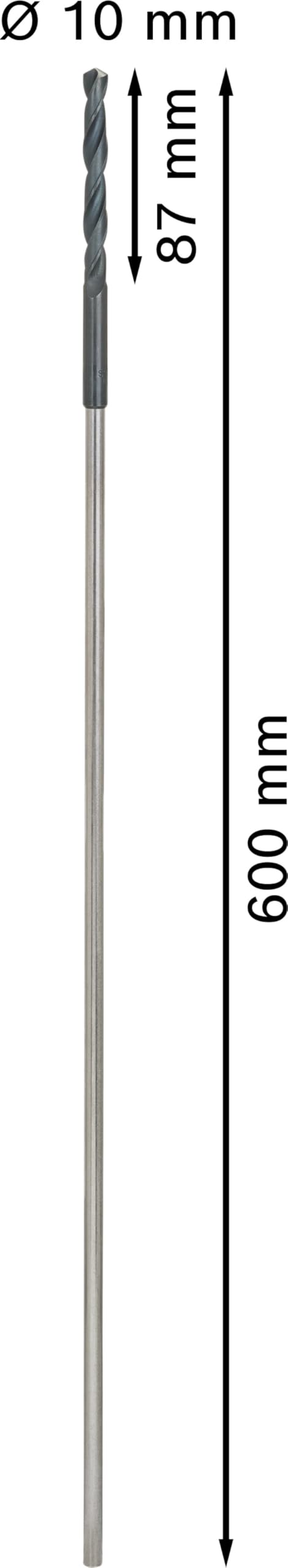 [Australia - AusPower] - Bosch 1 x PRO Wood HSS Installation Drill (for Hardwood, Sandwich Metal, Diameter 10.00 mm, Professional Accessories Drill/Screwdriver, Hammer Drill) Durchmesser: 10/Gesamtlänge in mm: 600 