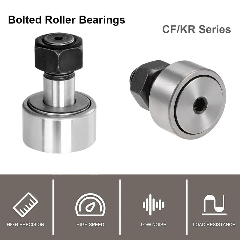 [Australia - AusPower] - Cam Follower Track Runner Bearings, CF12/KR30 Needle Roller Bearing 30mm Roller Diameter Stud Type Track Cam Followers for Machine Tool Guide Rail and 3D Printers 4pcs 4 CF12/(KR30) 
