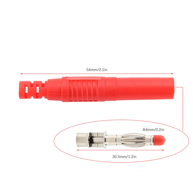 [Australia - AusPower] - P3013 10pcs Insulated Safety Shrouded, 5colors Retractable Sheath 4mm Banana Plug Seal Pr otection Shrouded DIY Cable Connectors Adapters for Electrical Testing, 2pcs Per Color 