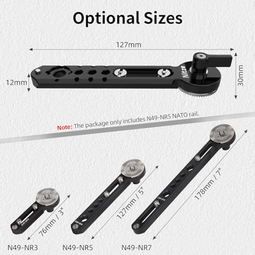 Nitze NATO Rail with ARRI Rosette (5"/127 mm) - N49-NR5 5"/127mm NATO Rail